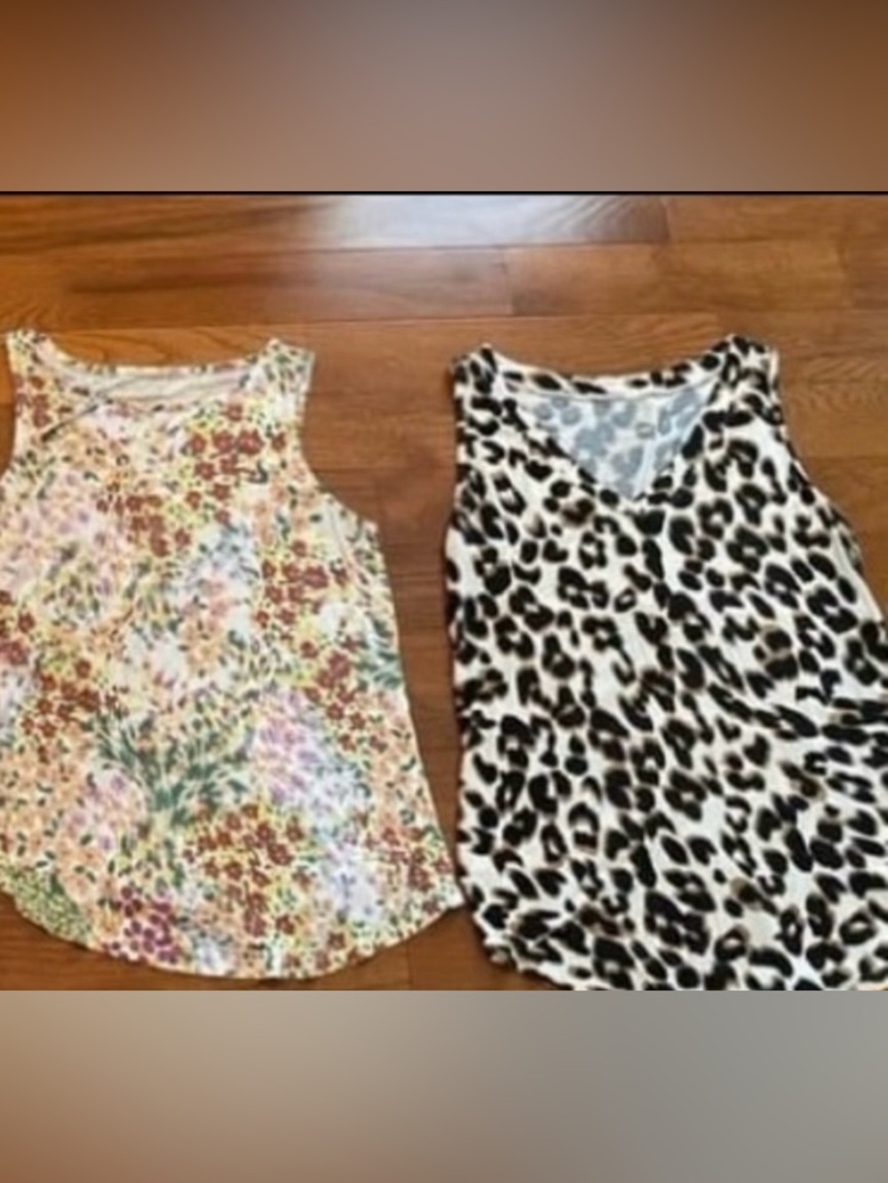 Set of Two Patterned Sleeveless Maurice’s Tops, Size Medium